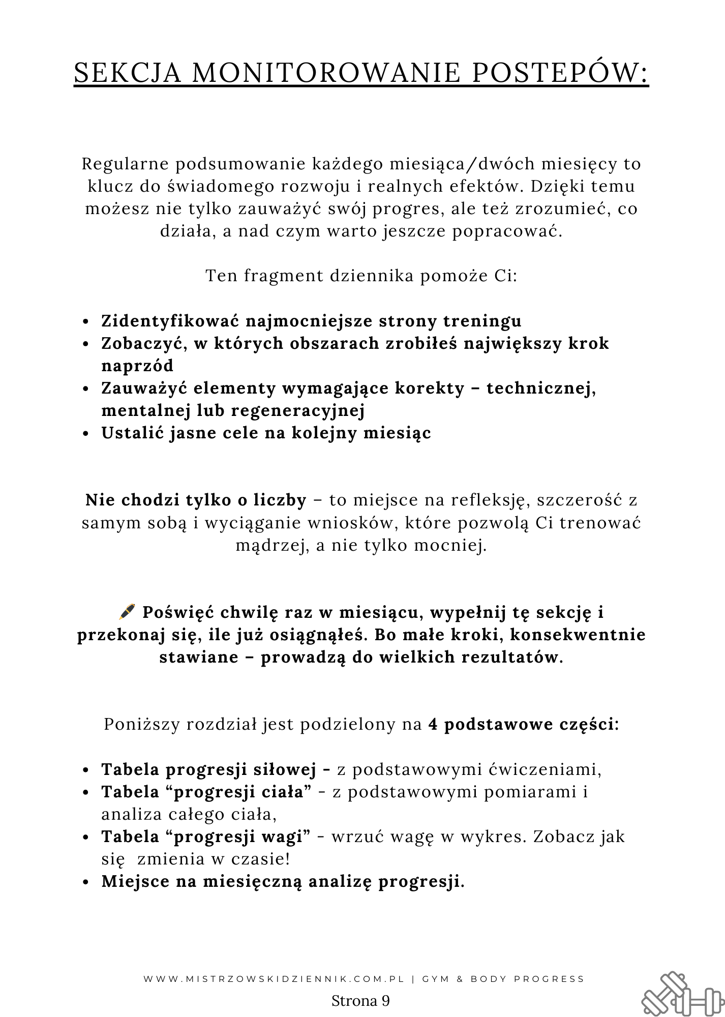 Planer Fitness Dziennik Siłowni_instrukcja